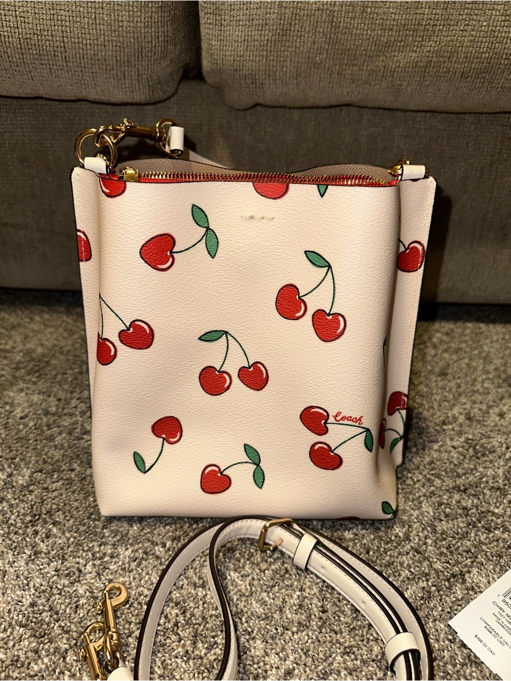 Coach Cherry Print bucket Bag - Picture 2 of 6